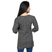 Elegant Black Polyester Printed Top For Women-thumb3