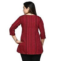 Elegant Red Polyester Printed Top For Women-thumb3