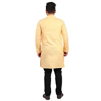 Aarav Boss Yellow Cotton Men Long Kurta (Size- 7XL)-thumb3