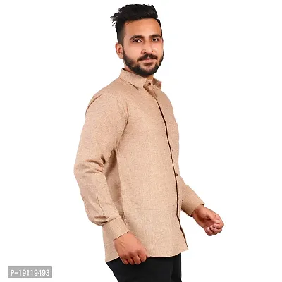 Aarav Boss Men's Brown Formal Shirt (Size- 7XL)-thumb3