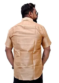 Aarav Boss Gold Half Shirt for Men's and Boy's (Casual/Formal Shirt)-thumb4