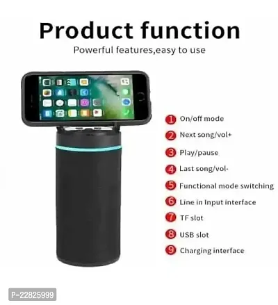Great Bluetooth Speaker Portable with Mobile Holder, with USB, Memory Card and Connectivity (Kt-125)-thumb4