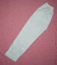 Pure Cotton LUCKNOWI Chikankari Sets Red KURTI With Pure Cotton White Ladies Pant-thumb2