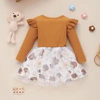 OMLI Baby Girl Dress Toddler Dress Long Sleeve Infant Casual Dress Ruffle Print Clothes Baby Girls Clothing (Master, 12-18 Months)-thumb2