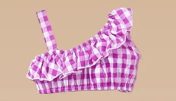 OMLI Sleeveless Bow Applique Frock Dress for Girls (4-5 Years, Purple)-thumb3