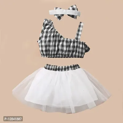 OMLI Sleeveless Bow Applique Frock Dress for Girls (4-5 Years, Black)-thumb2