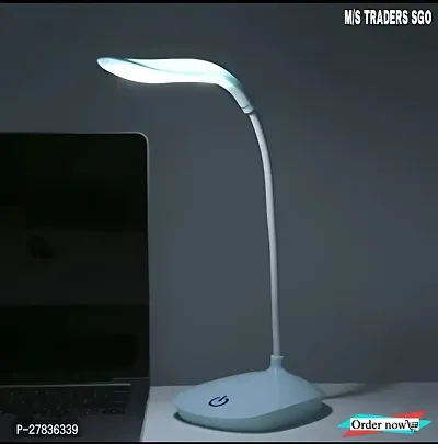 Flexible Table Lamp for Study 3 Brightness Modes Rechargeable White Light for Study Reading Books Lamp LED White Light for Studies Night Table Lamp-thumb0