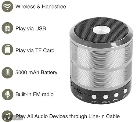 Mini Wireless Bluetooth Speaker WS 887 with FM Radio, Memory Card Slot, USB Pen Drive Slot, AUX Input Mode-thumb4