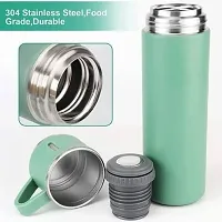 Latest Steel Vacuum Flask Set with 3 Steel Cups Combo - 500ml-thumb1