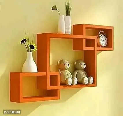 Floating Shelves Open Cube Wall Shelf Set With Hidden Brackets 3 Sizes To Display Decor Photos More Hardware Included Brown-thumb0