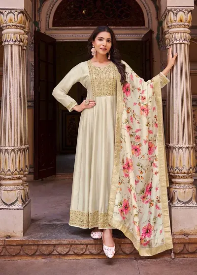 Limited Stock Cotton Silk Ethnic Gowns 