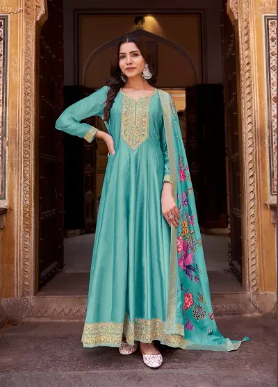 Limited Stock Cotton Silk Ethnic Gowns 