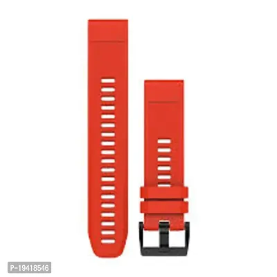 Pure Red 22mm Smart Watch Strap-thumb0