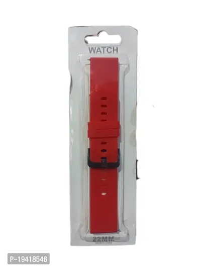 Pure Red 22mm Smart Watch Strap-thumb4