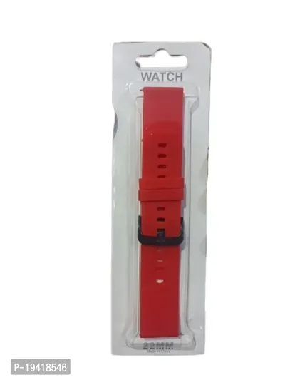 Pure Red 22mm Smart Watch Strap-thumb5