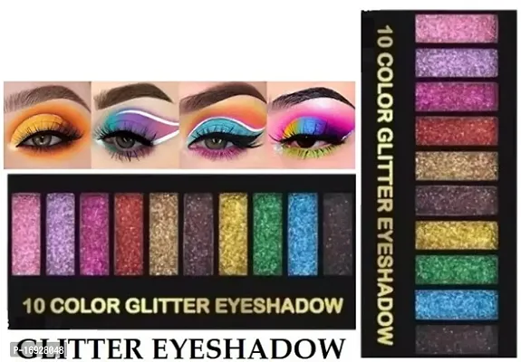 PROFESSIONAL 10 COLOR GLITTER EYESHADOW PACK OF 02