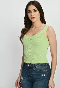 Trendy Wool Solid Crop Top-thumb1