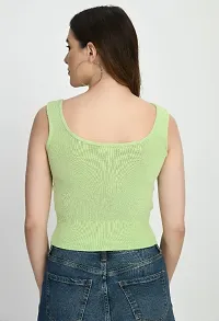 Trendy Wool Solid Crop Top-thumb3