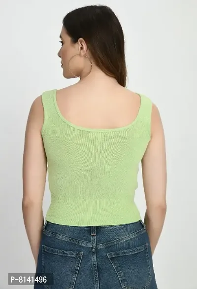 Trendy Wool Solid Crop Top-thumb4