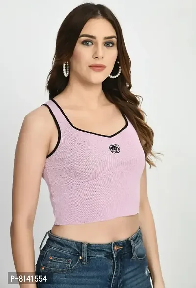 Trendy Wool Knitted Crop Top-thumb3