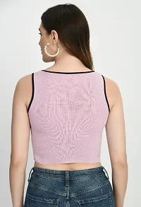 Trendy Wool Knitted Crop Top-thumb3