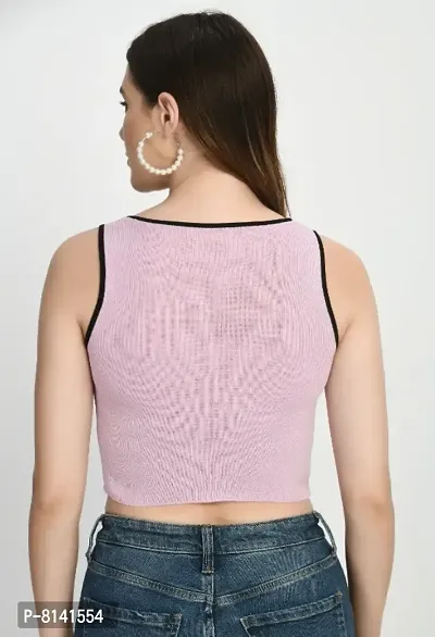 Trendy Wool Knitted Crop Top-thumb4