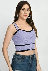 Trendy Wool Knitted Crop Top-thumb2