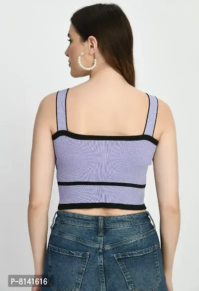 Trendy Wool Knitted Crop Top-thumb4