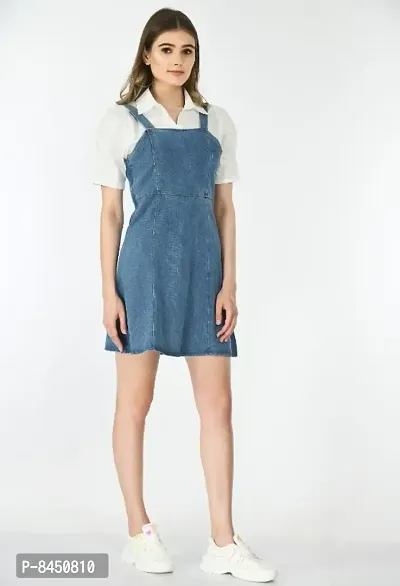 Short Denim Dress With Shirt-thumb3