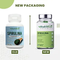 Health Veda Organics Spirulina Capsules, 2000 mg | 120 Veg Capsules I Plant Based Green Food for Good Health I Supports Weight Management  Boosts Immunity I For both Men  Women-thumb2