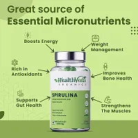 Health Veda Organics Spirulina Capsules, 2000 mg | 120 Veg Capsules I Plant Based Green Food for Good Health I Supports Weight Management  Boosts Immunity I For both Men  Women-thumb3