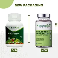 Health Veda Organics Whole Food Multivitamin with Natural Vitamins  Minerals I 120 Veg Tablets I Best for Energy, Brain, Heart  Eye Health I For both Men  Women-thumb2