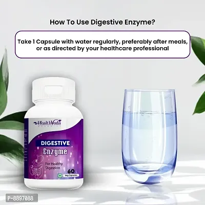 Health Veda Organics Digestive Enzyme Capsules with Amylase, Protease, Glucoamylase | 60 Veg Capsules | Better Digestive Function, Healthy Gut  Health Management | For both Men  Women-thumb4