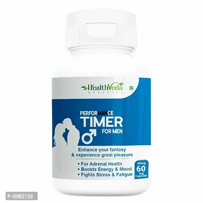 Health Veda Organics Timer for Men | 60 Veg Capsules | Enhances Immunity, Improves Energy Levels  Boosts Muscle Strength | With No Side Effects