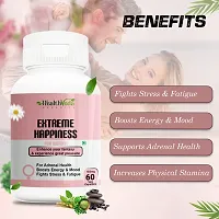 Health Veda Organics Extreme Happiness 500 mg I 60 Capsules I Enhances Immunity  Improves Energy Levels I Boosts Stamina I Only for Women-thumb2