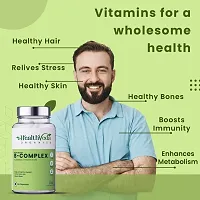 Health Veda Organics Plant Based Vitamin B-Complex with 100% RDA B1, B2, B3, B5, B6, B9  B12 | 60 Veg Capsules | Hair Growth, Enhances Immunity  Energy | For both Men  Women I For both Men  Women-thumb2