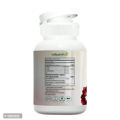 Health Veda Organics Plant Based Astaxanthin 6 mg Supplement I 60 Veg Capsules I Supports Eye, Joint  Skin Health I Boosts Immune System I For both Men  Women-thumb2