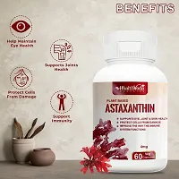 Health Veda Organics Plant Based Astaxanthin 6 mg Supplement I 60 Veg Capsules I Supports Eye, Joint  Skin Health I Boosts Immune System I For both Men  Women-thumb2