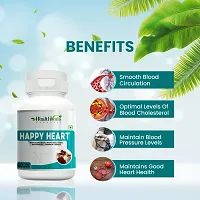 Health Veda Organics Happy Heart Supplement with Arjuna Bark, Grape Seed  Other Ingredients | 60 Veg Tablets | Supports Heart Health  Enhances Blood Circulation I For both Men  Women-thumb2