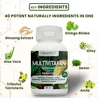 Health Veda Organics Multivitamin with Probiotics - 40 Ingredients with Neem, Amla  Giloy extract I 120 Veg Tablets I Boosts Stamina, Nervous Systems  Improves Vision I for Men  Women-thumb3