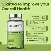 Health Veda Organics Multivitamin for Men and Women with Zinc, Vitamin C, Vitamin D3, Multiminerals  Ginseng Extract | 60 Veg Tablets | Enhances Energy, Stamina  Immunity | Supports Bone Health-thumb2