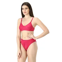 Women Non padded and non wired Bra Panty Set-thumb1