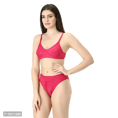 Women Non padded and non wired Bra Panty Set-thumb2