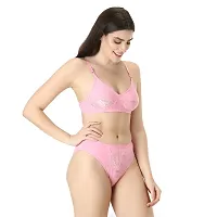 Women Non padded and non wired Bra Panty Set-thumb1