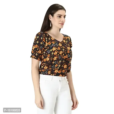 Women Top with Puff Sleeve  for Women Top, Stylish Top, Casual Wear Top for Women/Girls Top-thumb2