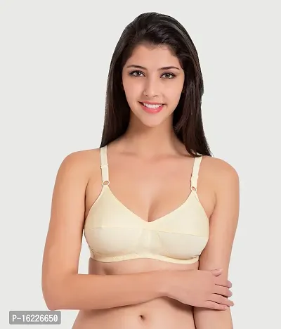 Beg Color Bra For Daily Use Fully Comfortable Bra-thumb0