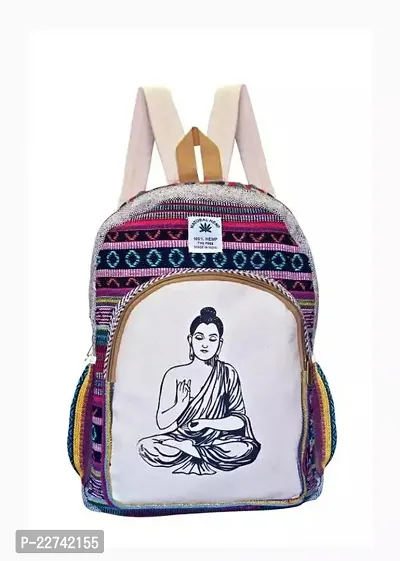 Hemp Multicoloured Natural Bag Buddha Large-thumb0