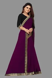 New Trending Plain Georgette Saree For Partywear-thumb2