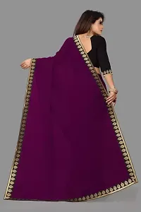 New Trending Plain Georgette Saree For Partywear-thumb4