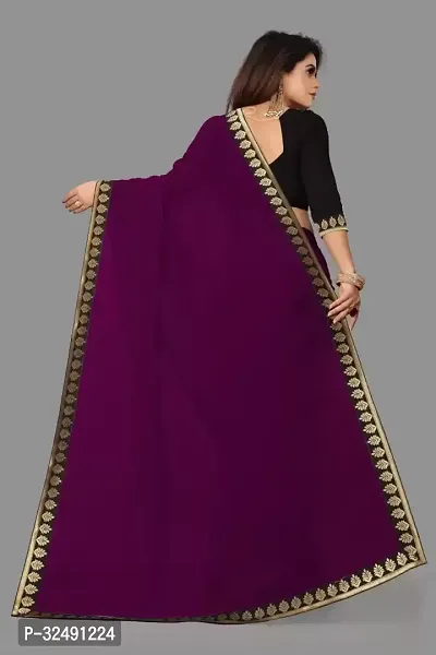 New Trending Plain Georgette Saree For Partywear-thumb5